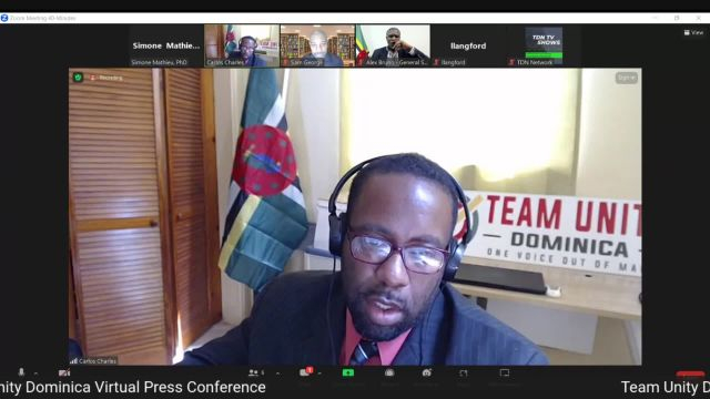Team Unity Dominica Virtual Press Conference